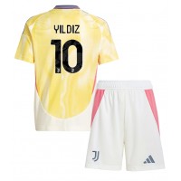 Camiseta Juventus Kenan Yildiz #10 Segunda Equipación Replica 2024-25 para niños mangas cortas (+ Pantalones cortos)